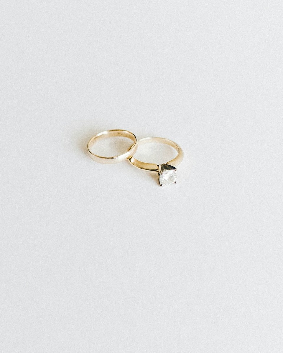 Pair of gold-tone rings